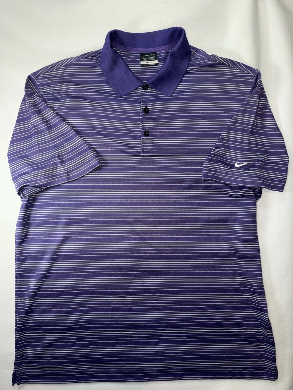 Nike Golf Purple Striped Performance Polo